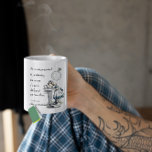 Caneca De Café Alice no País das Maravilhas<br><div class="desc">"Não adianta voltar para ontem,  porque eu era uma pessoa diferente naquela época." — Lewis Carroll,  Alice no País das Maravilhas</div>