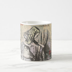 Caneca De Café Alice no País das Maravilhas Cortina Arte Clássica