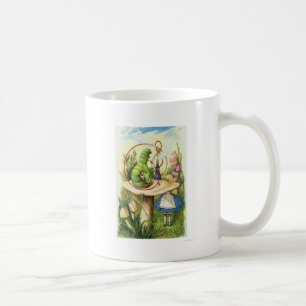 Caneca De Café Alice no País das Maravilhas da Lagarta em Mushroo