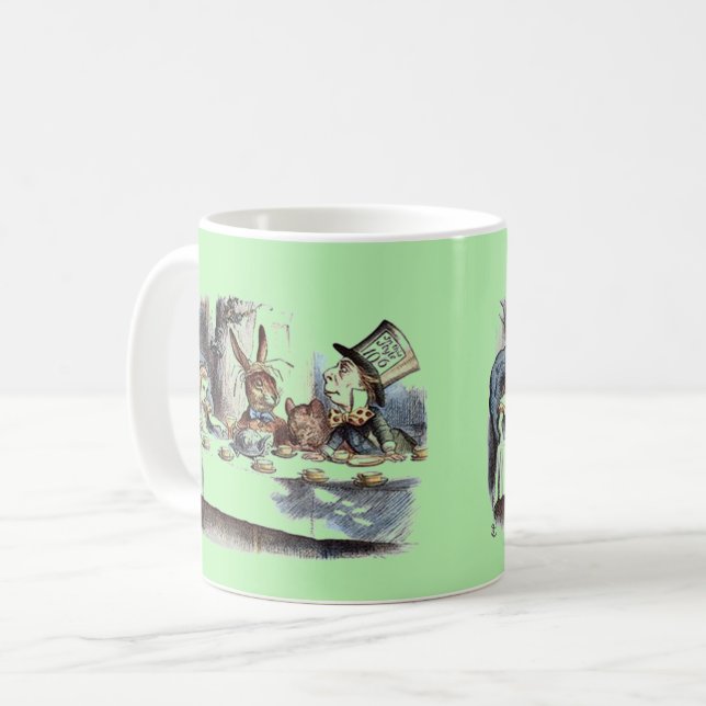 Caneca De Café Alice no País das Maravilhas - Rabbit Branco Kanin (Frente Esquerda)