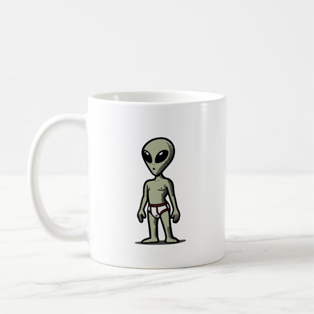 Caneca De Café Alienígena (Esquerda)