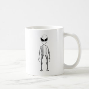Caneca De Café Alienígena cinza