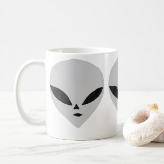 Caneca De Café Alienígena Cinza