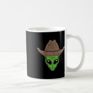 Caneca De Café Alienígena De Vaqueiro De Diversão De Halloween Pr