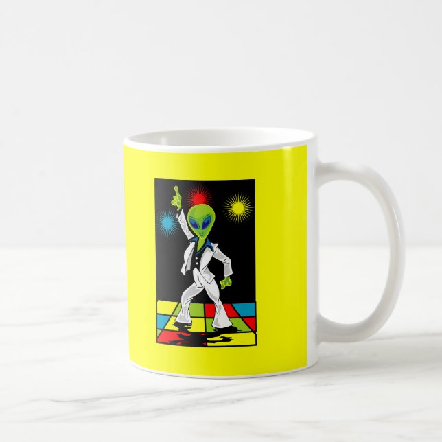 Caneca De Café Alienígena do disco (Direita)