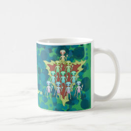 Caneca De Café Alienígena do Triângulo Verde