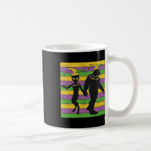 Caneca De Café Alienígena E Urso-Grande Vintage Mardi Gras New Or