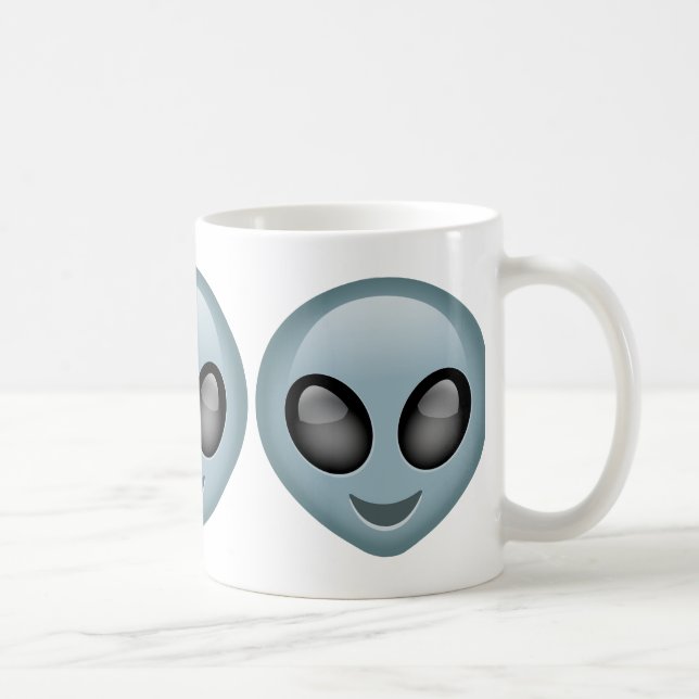 Caneca De Café Alienígena Emoji do Extraterrestrial (Direita)
