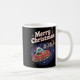 Caneca De Café Alienígena engraçada Trio Feliz de Natal Feio Sant