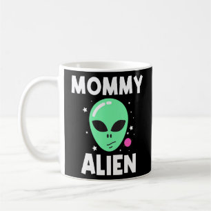 Caneca De Café Alienígena legal Para Mulheres Mãe Galáxia Verde C