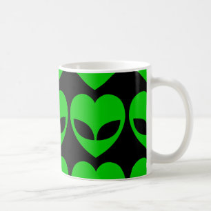 Caneca De Café Alienígena Love Heart