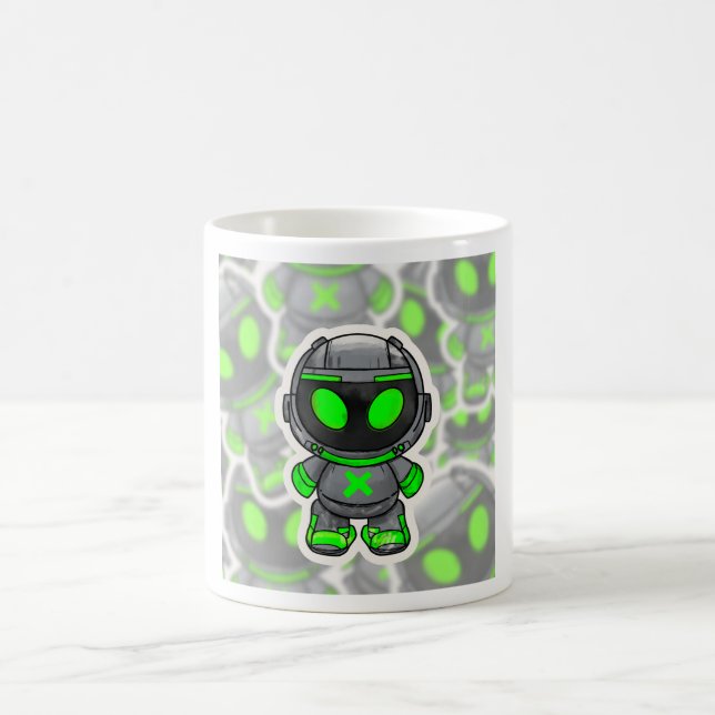 Caneca De Café Alienígena robótica (Centro)