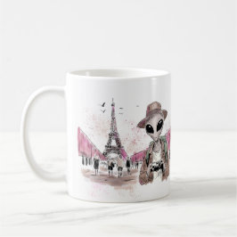 Caneca De Café Alienígena visitando Paris