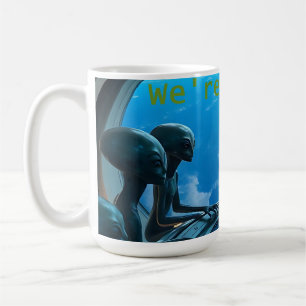 Caneca De Café Alienígenas: Estamos Chegando