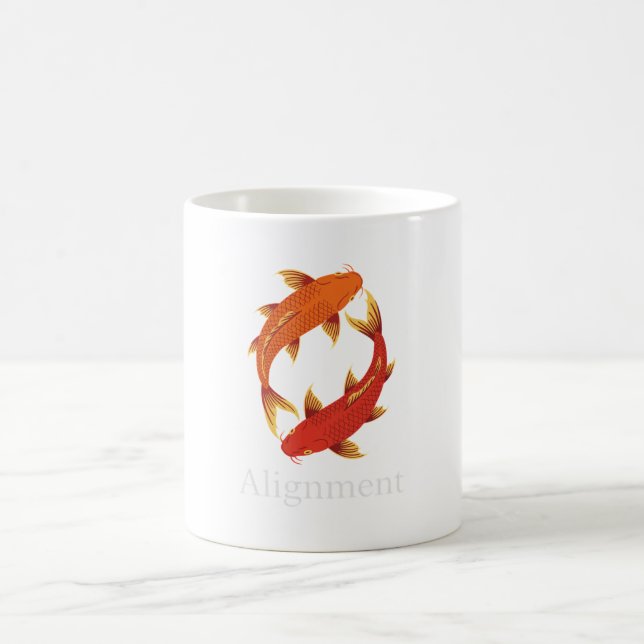 Caneca De Café Alignment – Koi Fish Symbol of Balance, Clarity (Centro)