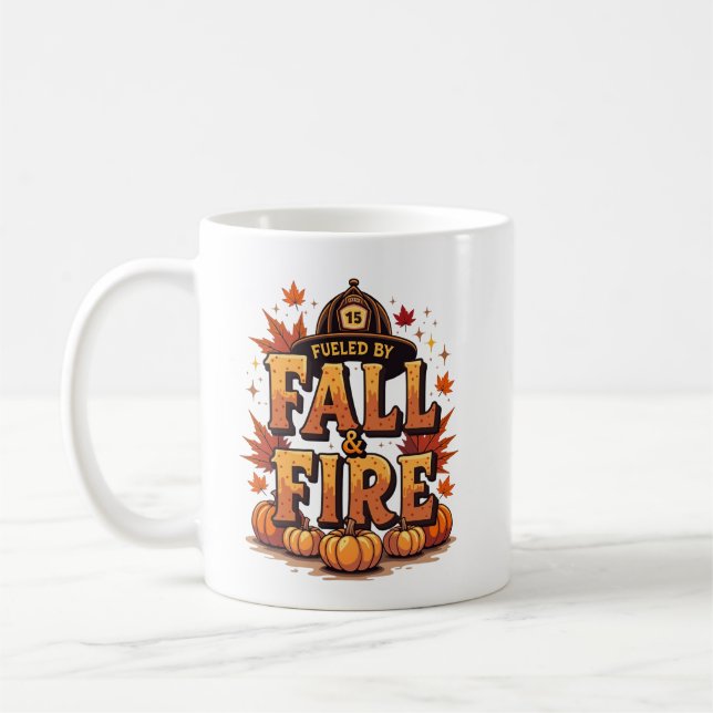 Caneca De Café Alimentado pelo Outono & Fogo – Bombeiro de Outono (Esquerda)