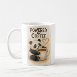 Caneca De Café Alimentado por café - Cute Panda Engraçado Mug