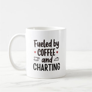 Caneca De Café Alimentado por Café e Anotações – Citação Divertid