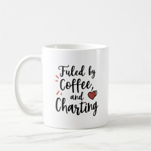 Caneca De Café Alimentado por Café e Anotações – Enfermeira Estil