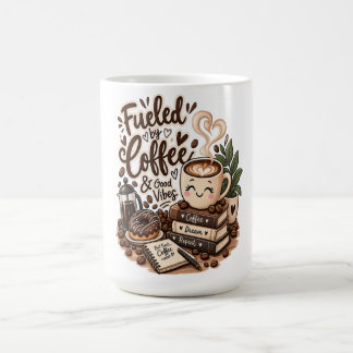 Caneca De Café Alimentado por Café e Boas Vibrações – Amante de C