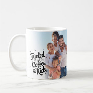 Caneca De Café Alimentado Por Café & Foto Engraçada de Crianças C
