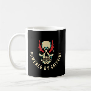 Caneca De Café Alimentado por Caffeine - Energia do Crânio