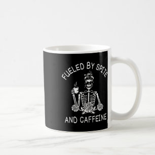 Caneca De Café Alimentado Por Calção E Cafeína, Floral Halloween