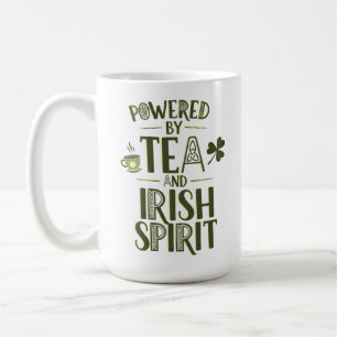 Caneca De Café Alimentado por Chá e Espírito Irlandês Nó Celta
