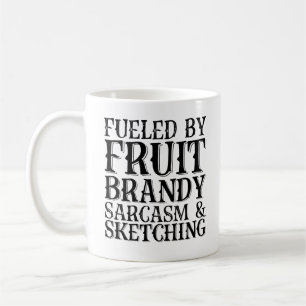 Caneca De Café Alimentado Por Fruta Brandy Sarcasm E Sketching