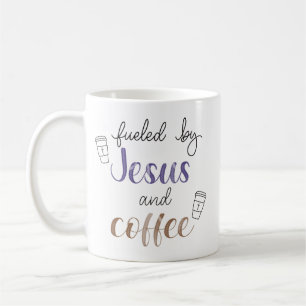 Caneca De Café Alimentado por Jesus e café