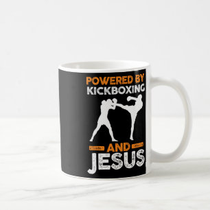 Caneca De Café Alimentado Por Kickboxing E Jesus 