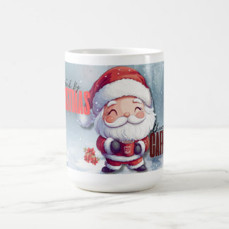 Caneca De Café Alimentado por Natal Cheer e Caffeine