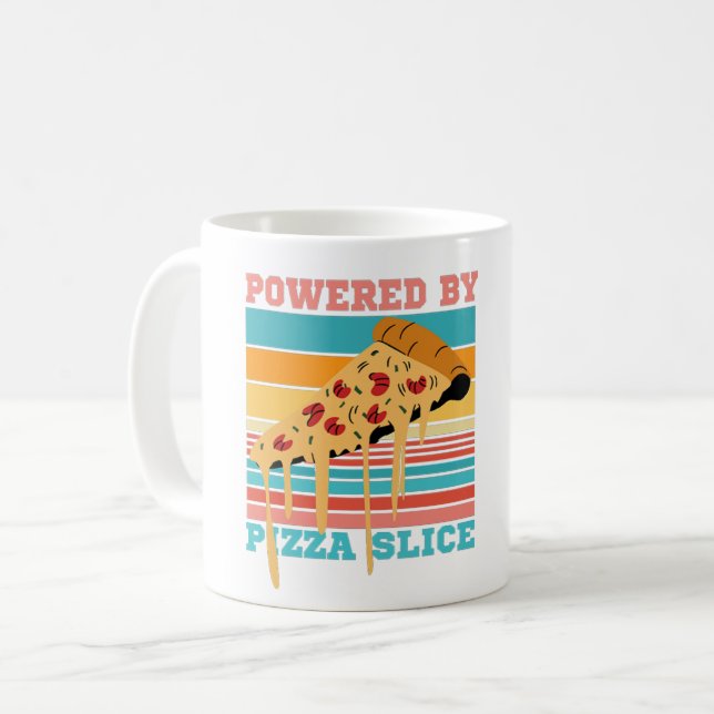 CANECA DE CAFÉ ALIMENTADO POR PIZZA SLICE - AMOR PIZZA (Frente Esquerda)