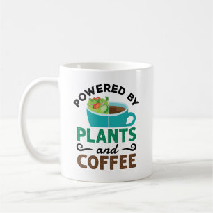 Caneca De Café Alimentado por Plantas e Café Vegan Vegetariano