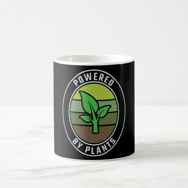 Caneca De Café Alimentado por Plantas Vegetarianas Vegan (Centro)