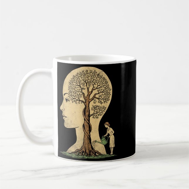 Caneca De Café Alimentando a Consciência da Saúde Mental para Pre (Esquerda)