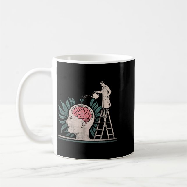 Caneca De Café Alimentando a Consciência da Saúde Mental Prevenir (Esquerda)