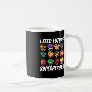 Caneca De Café Alimento o Futuro Super Heróis da Escola Almoçando