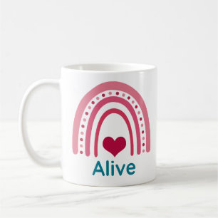 Caneca De Café Alive Viva Magenta Boho Rainbow