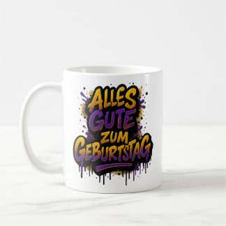 Caneca De Café Alles Gute zum Geburtstag, Graffiti 2