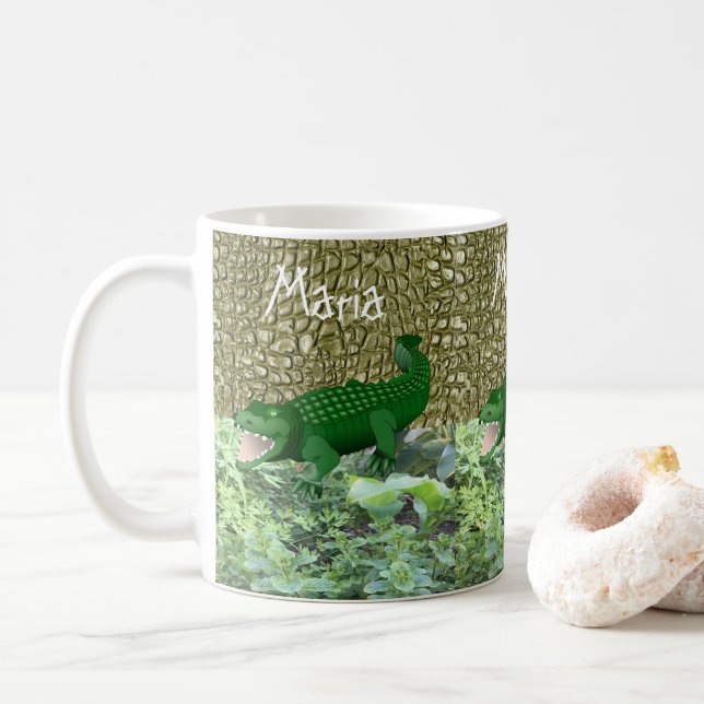 Caneca De Café Alligator Mug (Com Donut)