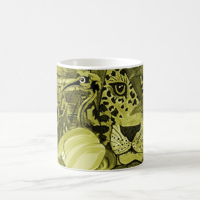 Caneca De Café Almofada de Arbusto Leopardo Oliva (Centro)