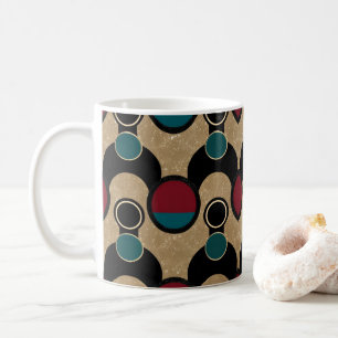 Caneca De Café Almofada de Arremesso Círculos Negritos Órbita Dou