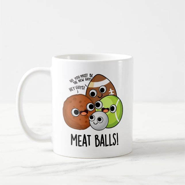 Caneca De Café Almôndegas Piada de Comida Divertida  (Esquerda)