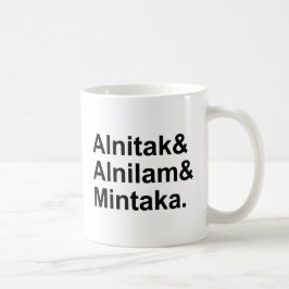Caneca De Café Alnitak Alnilam Mintaka | 3 Estrelas do Cinturão d