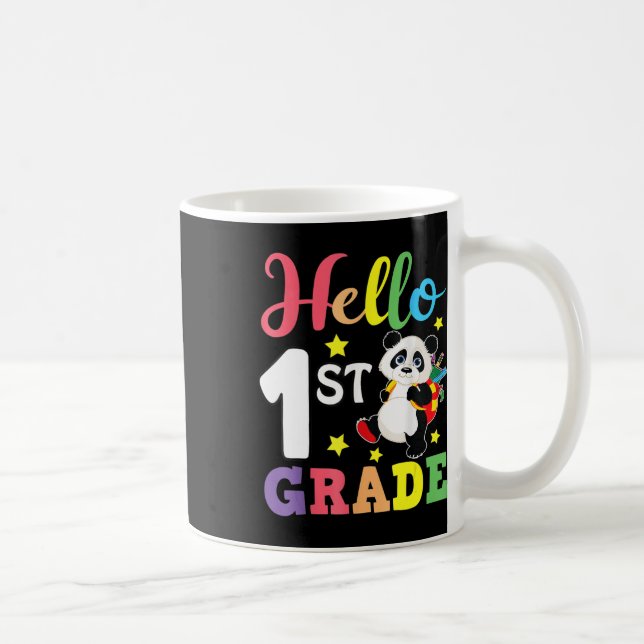 Caneca De Café Alô, 1rua De Panda Fofa De Volta Para Estudante De (Direita)