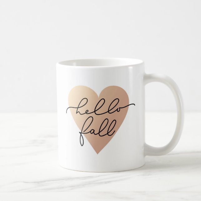 Caneca De Café Alô, Fall Love Heart (Direita)