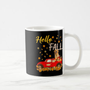Caneca De Café Alô Fall Ouro Retriever Leaf Autumn Red Truck