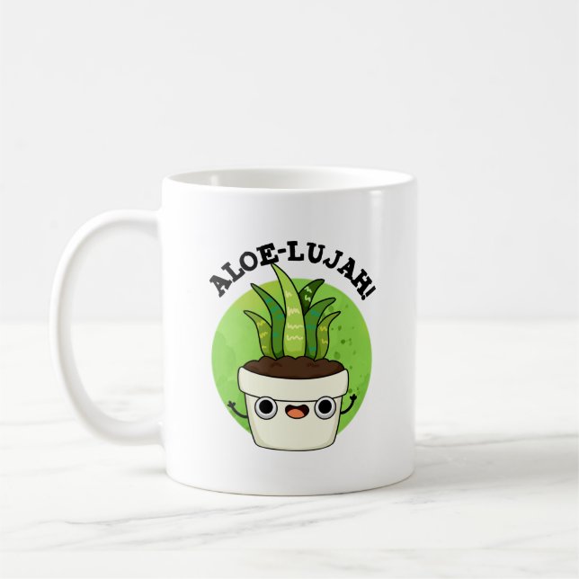 Caneca De Café Aloe-llujah Funny Aloe Vera Pun (Esquerda)