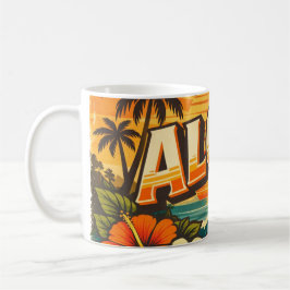 Caneca De Café Aloha Beach Sunset Island